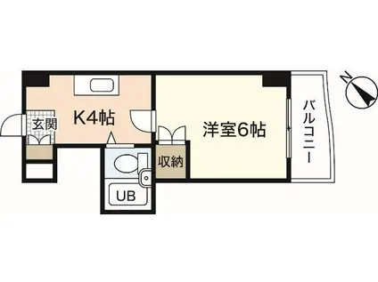 ボーソレイユ・オキ(1K/3階)の間取り写真