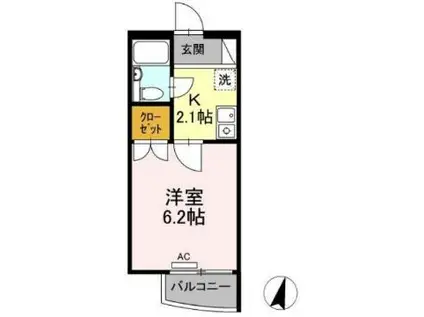 パレス本郷(1K/3階)の間取り写真