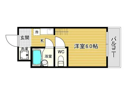 S.E.N.S MATSUBARA(ワンルーム/3階)の間取り写真