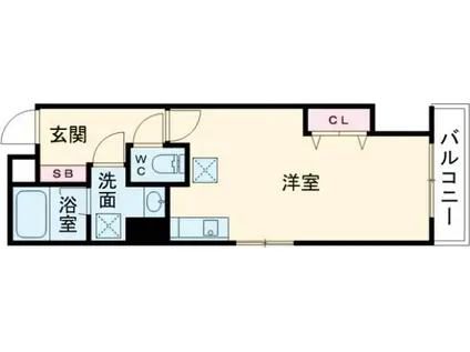 LIVEMAX MOON(ワンルーム/7階)の間取り写真