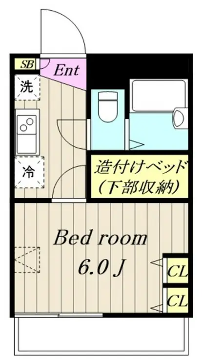 レオパレスブライト ビューティ 2階階 間取り