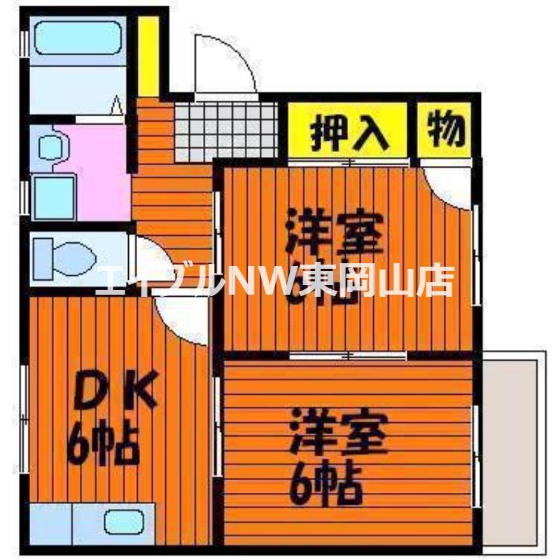 メゾンA(2DK/1階)の間取り写真