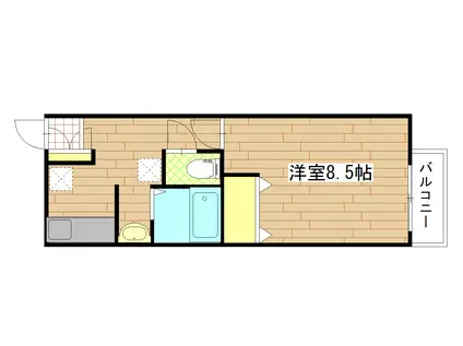 PLUS大町西公園(1K/2階)の間取り写真