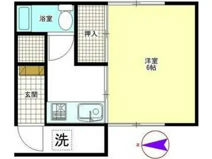 三光荘2号(1K/2階)の間取り写真