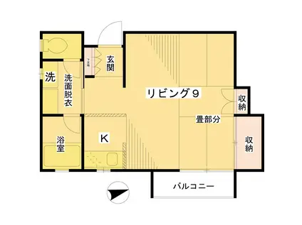 グアルダ92(ワンルーム/2階)の間取り写真