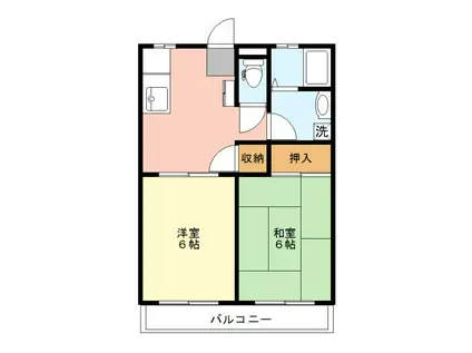 MANA北茂呂(2DK/3階)の間取り写真