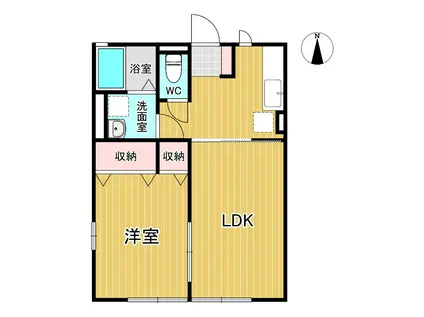 カンピドーリオ(1LDK/2階)の間取り写真