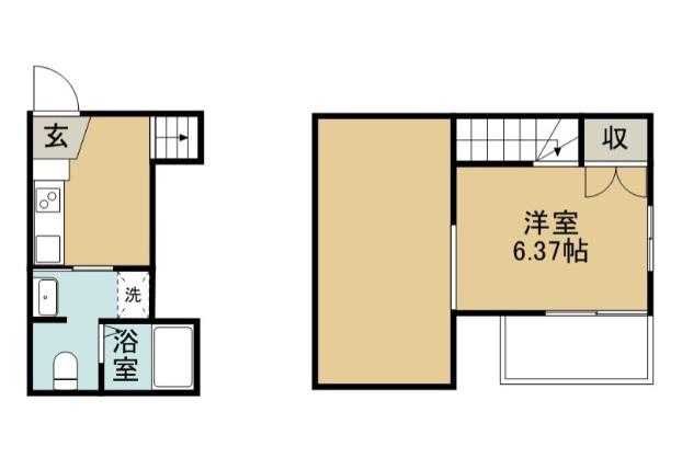 シャインアーチB(1DK/1階)の間取り写真