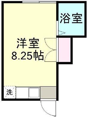 ヴィラ鶴新田 弐番館(ワンルーム/2階)の間取り写真