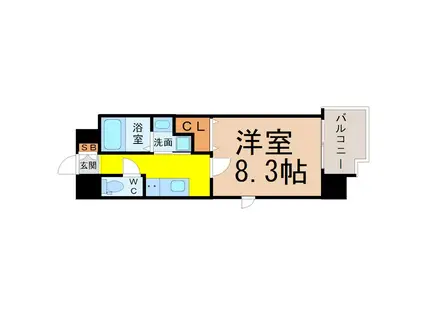 NORITAKE RISE(1K/10階)の間取り写真