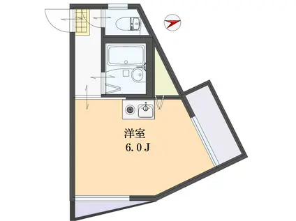 ZEUS東海岸II(ワンルーム/3階)の間取り写真