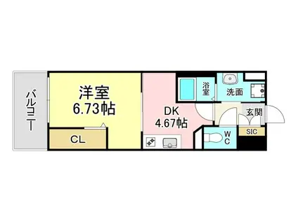 PROSPERER光明(1DK/10階)の間取り写真