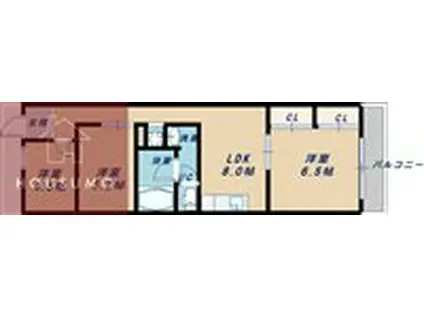 シャトー藤が丘(3LDK/3階)の間取り写真