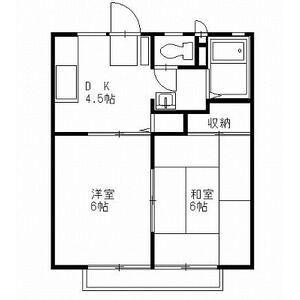 菊地ハイツC(2DK/2階)の間取り写真