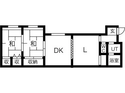 メゾン川名公園(2LDK/1階)の間取り写真