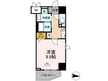 CASA99(1K/10階)の間取り写真