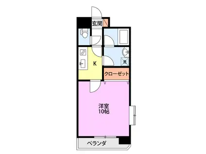 リアライズ西湊町通(1K/4階)の間取り写真