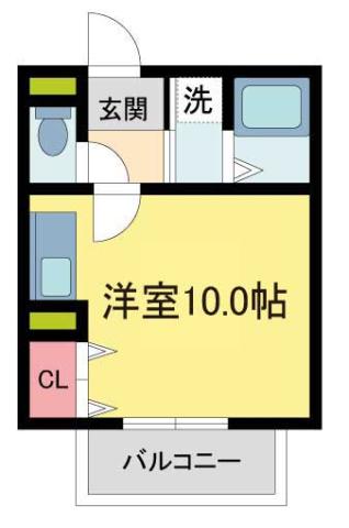 ハイツアミヨ(ワンルーム/1階)の間取り写真
