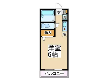 めぞんあやめ(1K/1階)の間取り写真