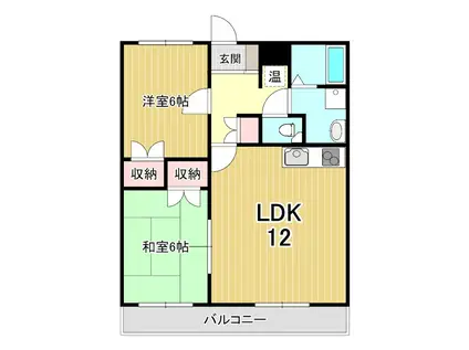 アビタシオンコンフォール(2LDK/2階)の間取り写真