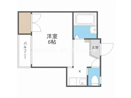 エクセル花園(1K/1階)の間取り写真