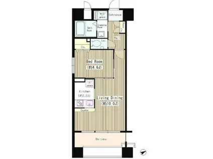 KAMOME(1LDK/10階)の間取り写真