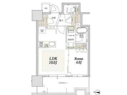 ザ ファインタワー久屋大通(1LDK/16階)の間取り写真