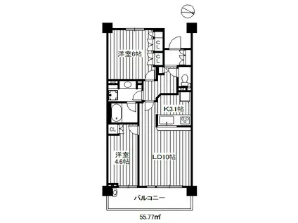パークホームズ成増マークレジデンス(2LDK/1階)の間取り写真