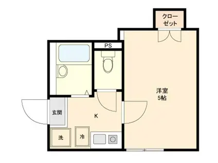 グランヒル磯子(1K/1階)の間取り写真