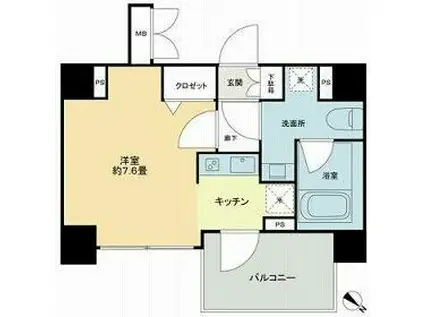 KDA SHINAGAWA OSAKI(1K/5階)の間取り写真