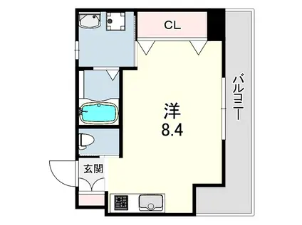 中天マンション(ワンルーム/4階)の間取り写真