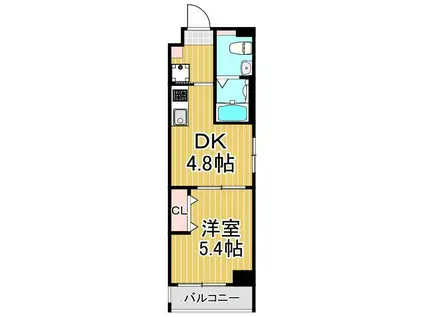 アーバハイツ六町環七北通(1DK/3階)の間取り写真
