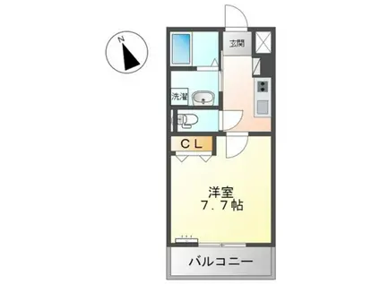 EXCEL TOYOO(1K/3階)の間取り写真