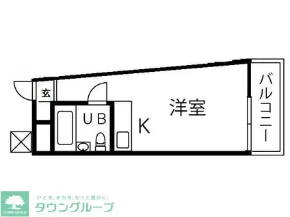 フォンテーヌ新丸子(ワンルーム/2階)の間取り写真