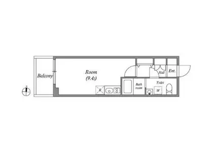 クオリタス押上業平(ワンルーム/8階)の間取り写真