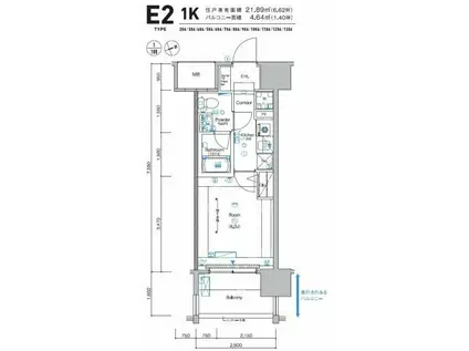SYFORECITY SHIBAURA(1K/4階)の間取り写真