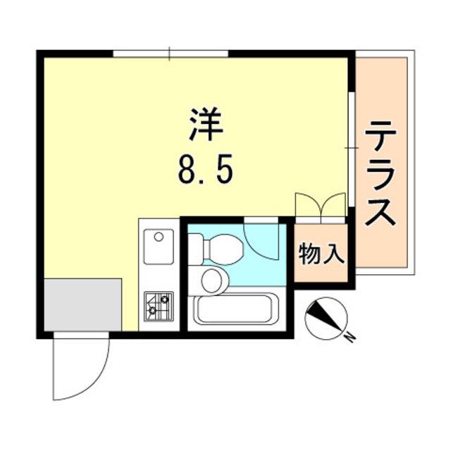 かたおかマンション(ワンルーム/1階)の間取り写真