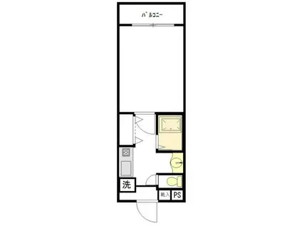 マイコート八王子(1K/4階)の間取り写真