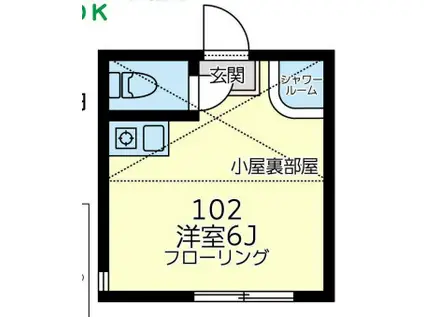 ユナイト上星川マルセイユ(ワンルーム/1階)の間取り写真