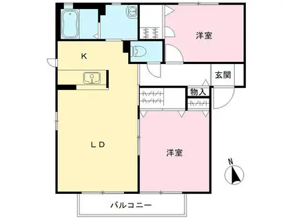 DAIKENN浜寺南町(2LDK/2階)の間取り写真