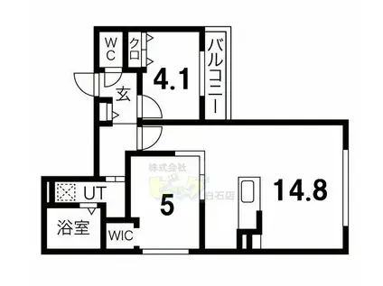 グランジータ南郷(2LDK/4階)の間取り写真