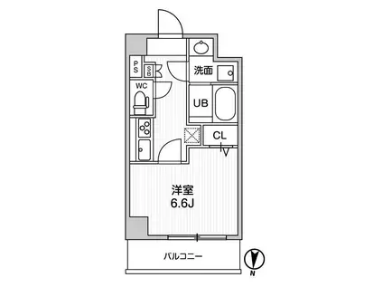 ROOTS RYOGOKU(1K/2階)の間取り写真