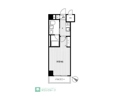 横山パークテラス下末吉(1K/7階)の間取り写真