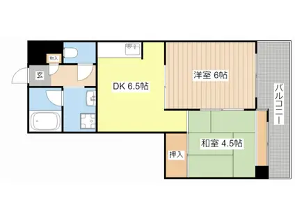 メゾンエイコー能登川II(2DK/7階)の間取り写真