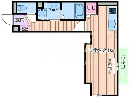 アイレックス京橋(ワンルーム/2階)の間取り写真