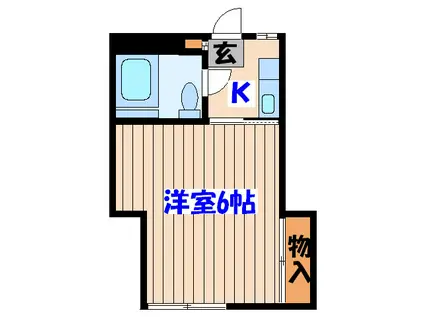 梅林荘(1K/2階)の間取り写真