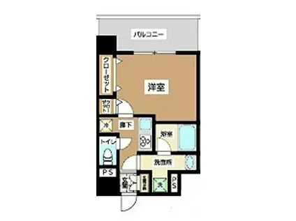 JU TOWER FRONT 北斎ST(1K/2階)の間取り写真