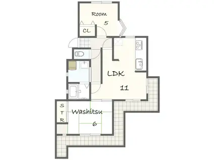 エトワール・ドゥ・キハラ(2LDK/3階)の間取り写真