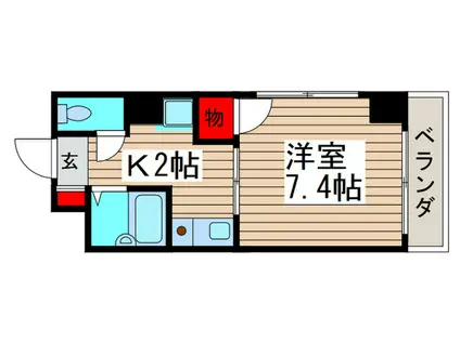 アーネット西船橋(1K/3階)の間取り写真