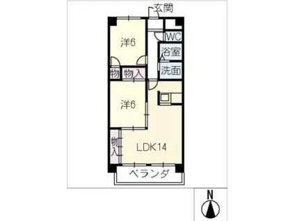SOLE淡水(2LDK/1階)の間取り写真